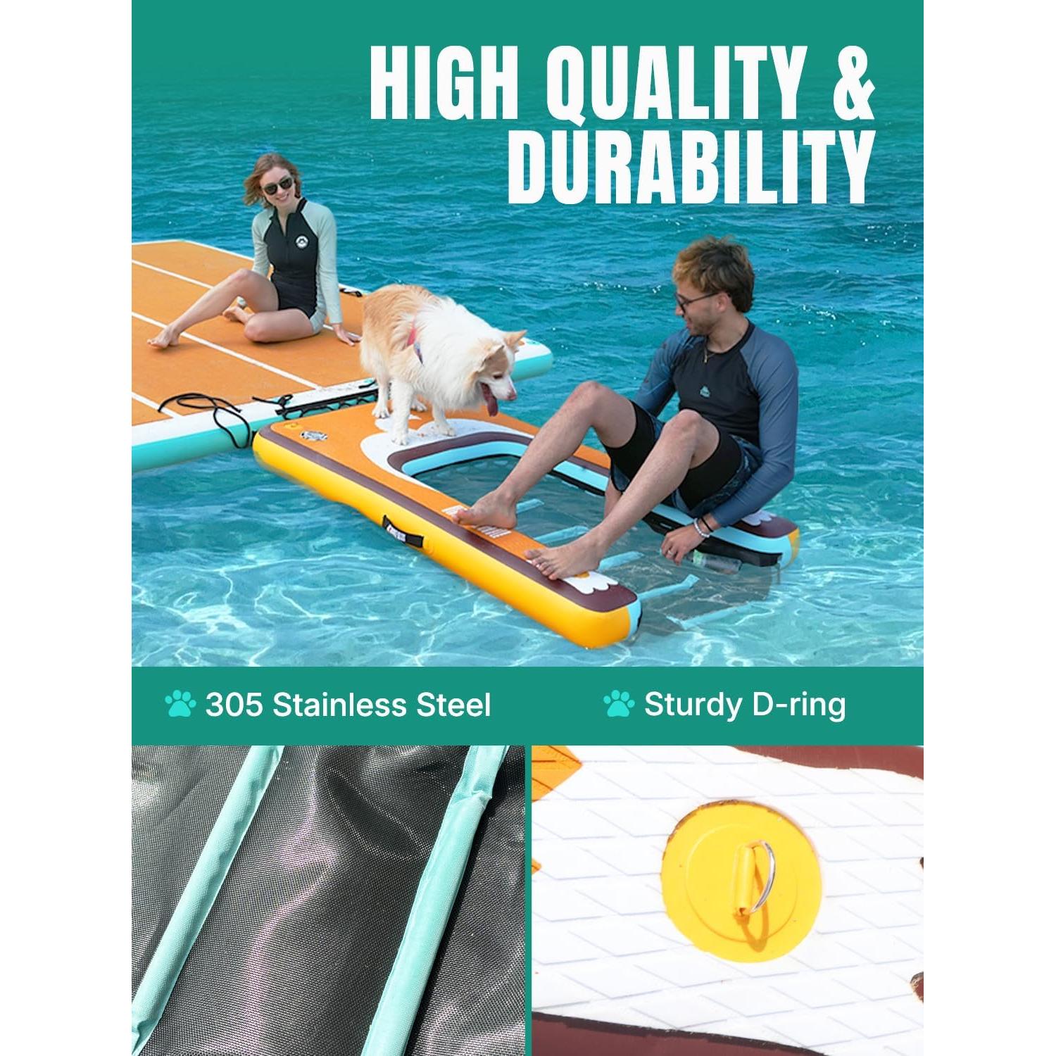 Rampa Inflable para Perros Niphean 90kg Antideslizante