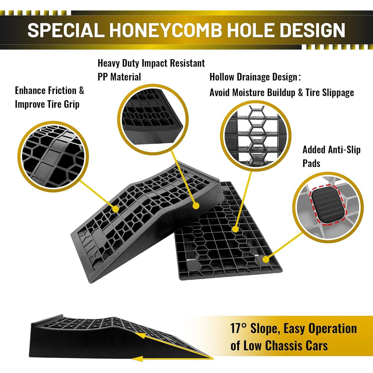 Rampas de Coche HOXWELL para Vehículos de Bajo Chasis 2PCS