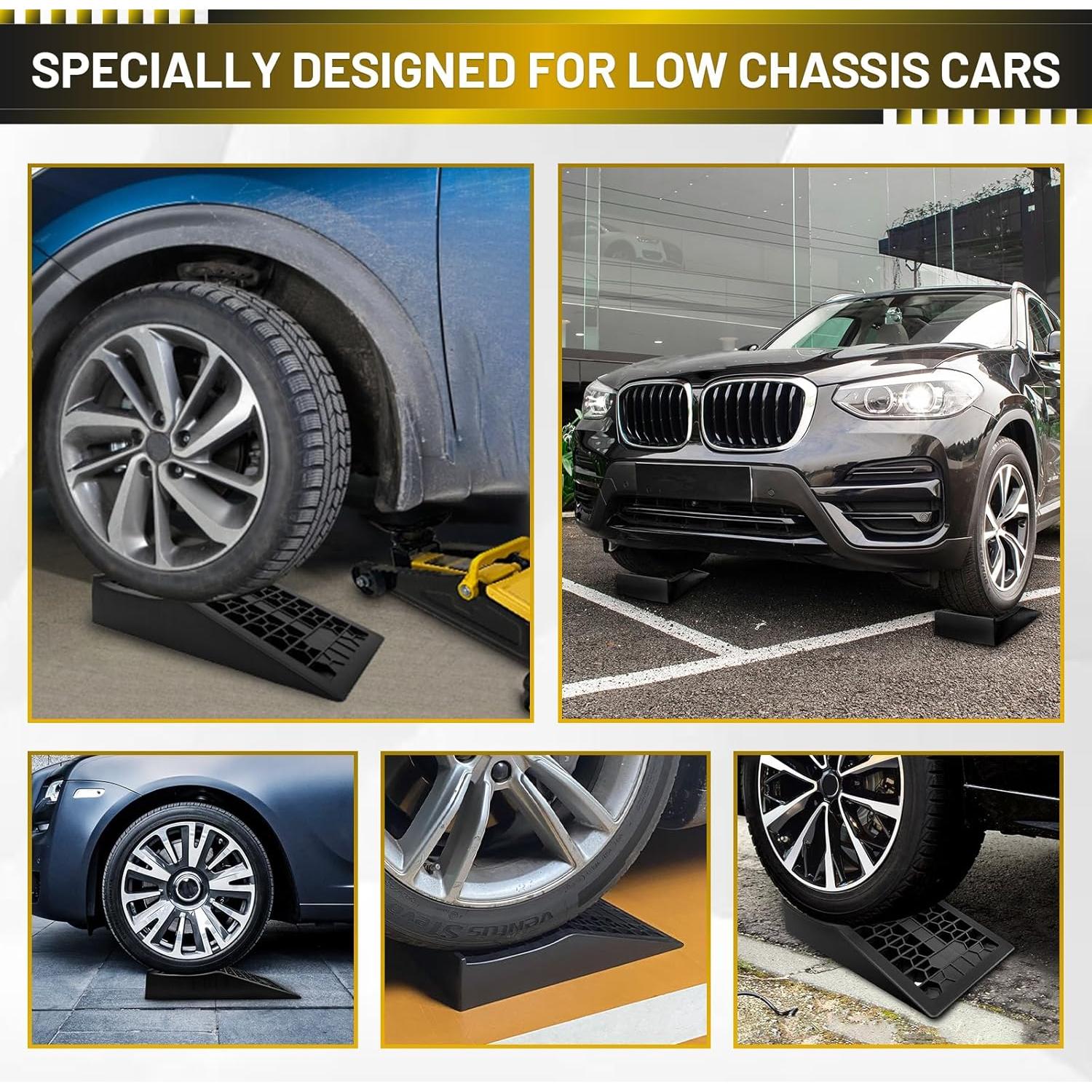 Rampas de Coche HOXWELL para Vehículos de Bajo Chasis 2PCS