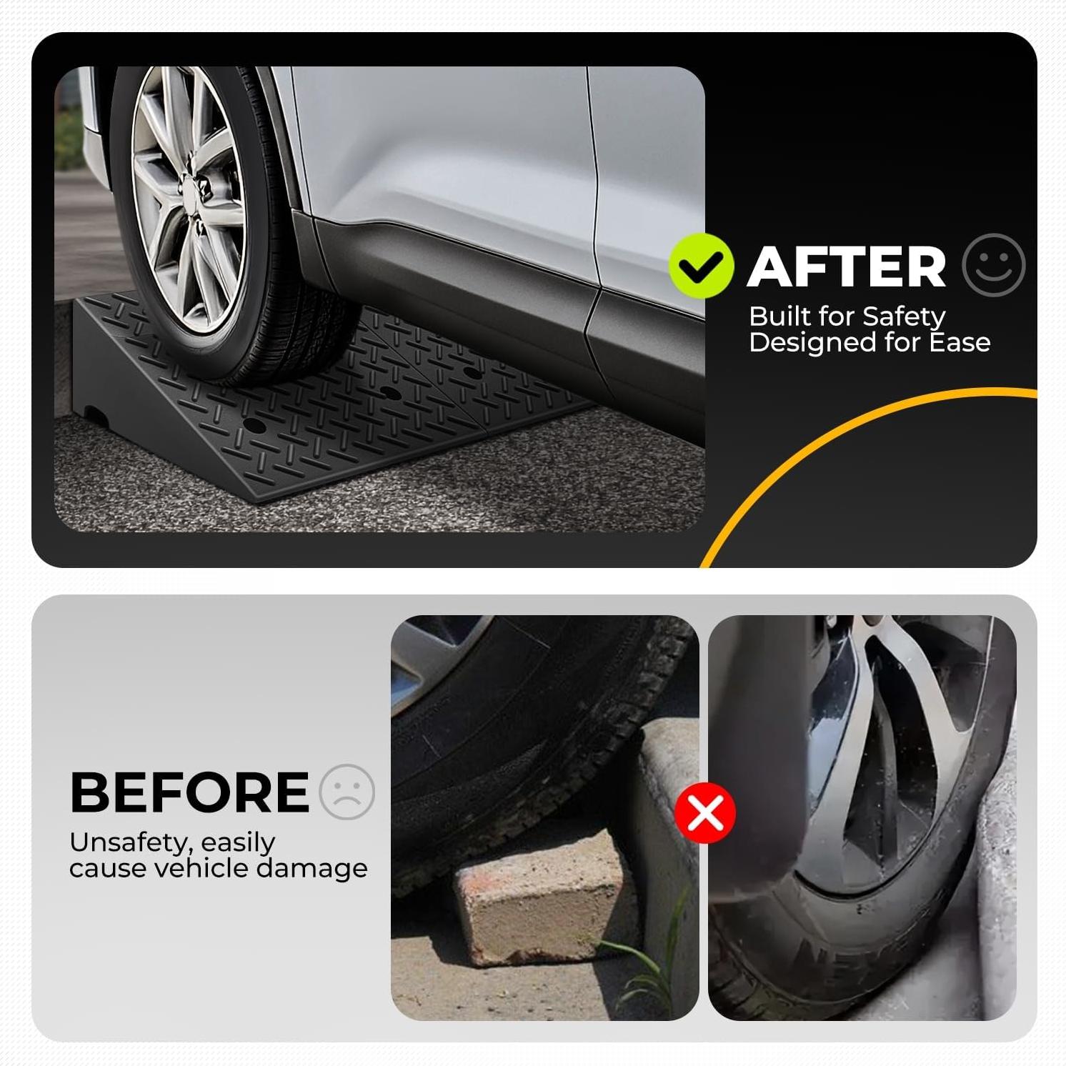 Rampas de Acera Caucho Auto Dynasty 20.1 cm 2000 kg