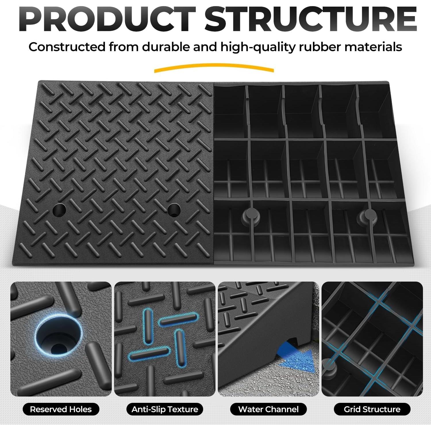 Rampas de Acera Caucho Auto Dynasty 20.1 cm 2000 kg
