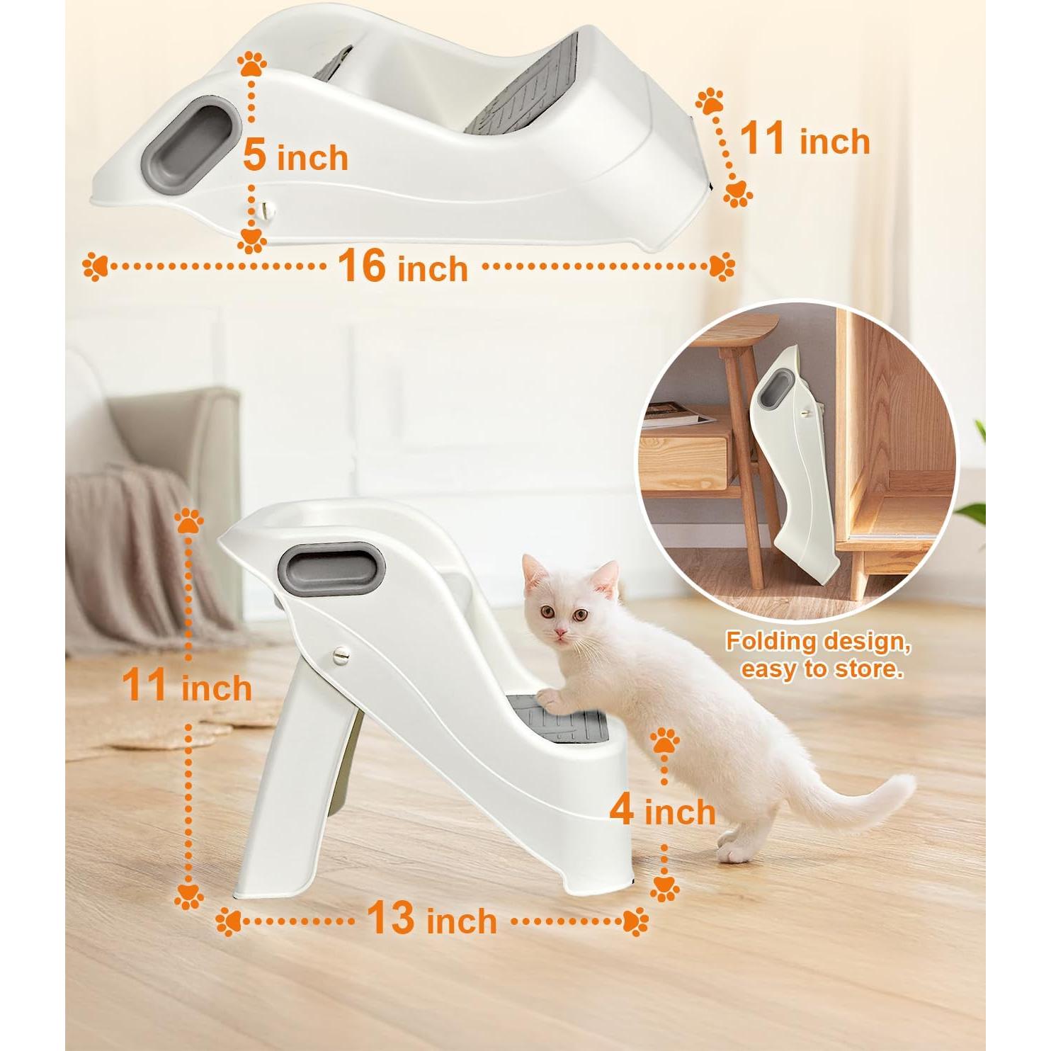 Rampa para Gato Usluole para Caja de Arena Automática 25-33 cm
