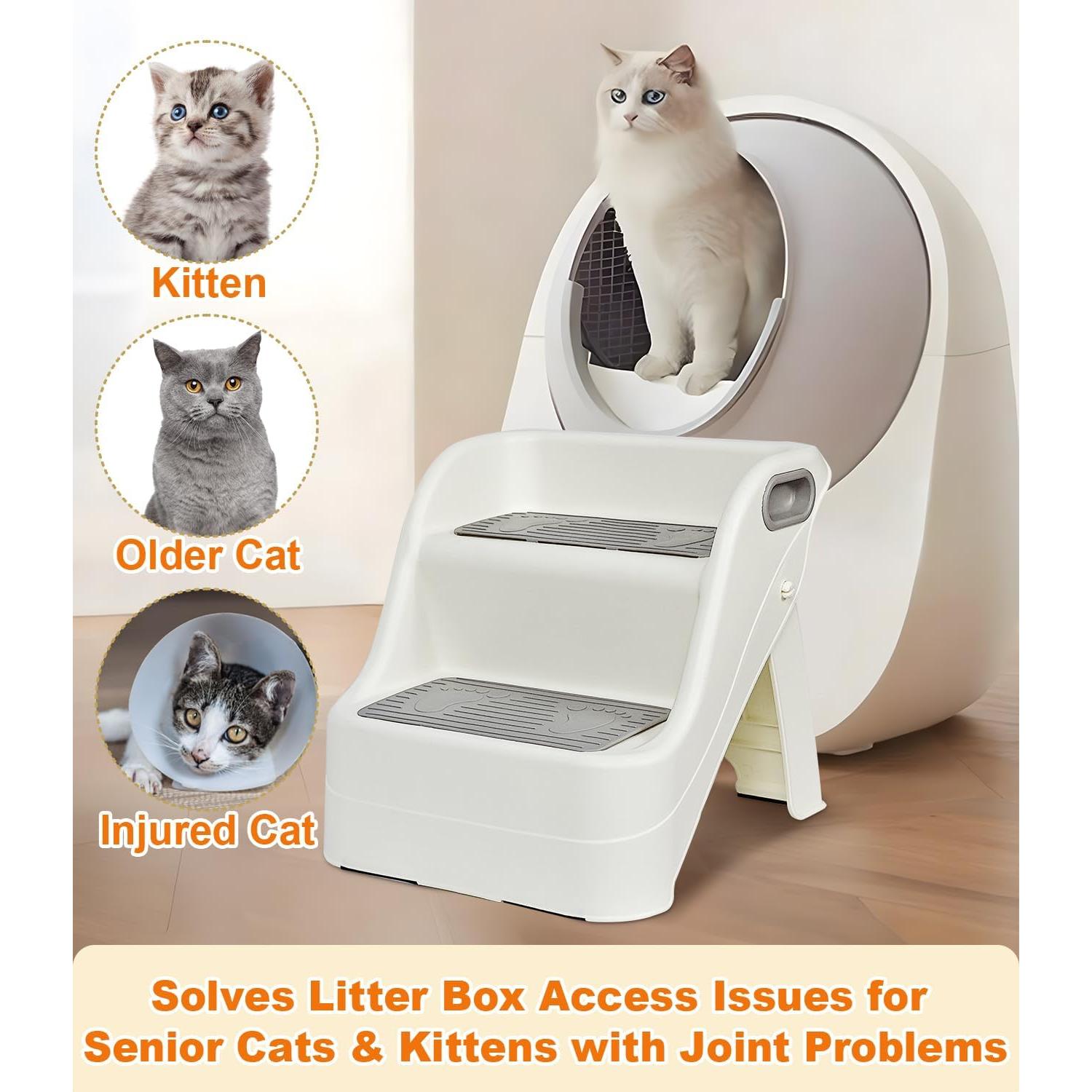 Rampa para Gato Usluole para Caja de Arena Automática 25-33 cm