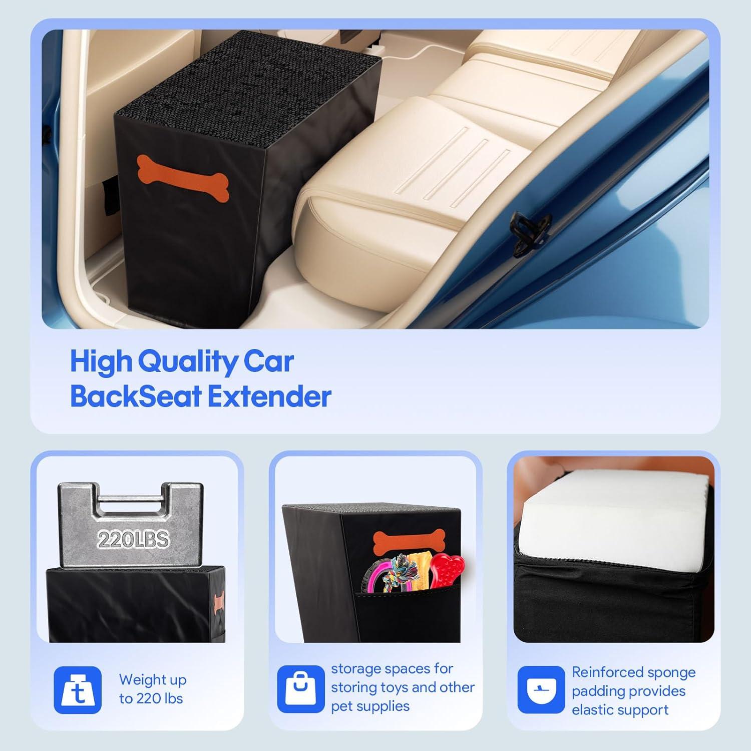 Extensor de Asiento Trasero para Perros NOVOLAB Grande Negro