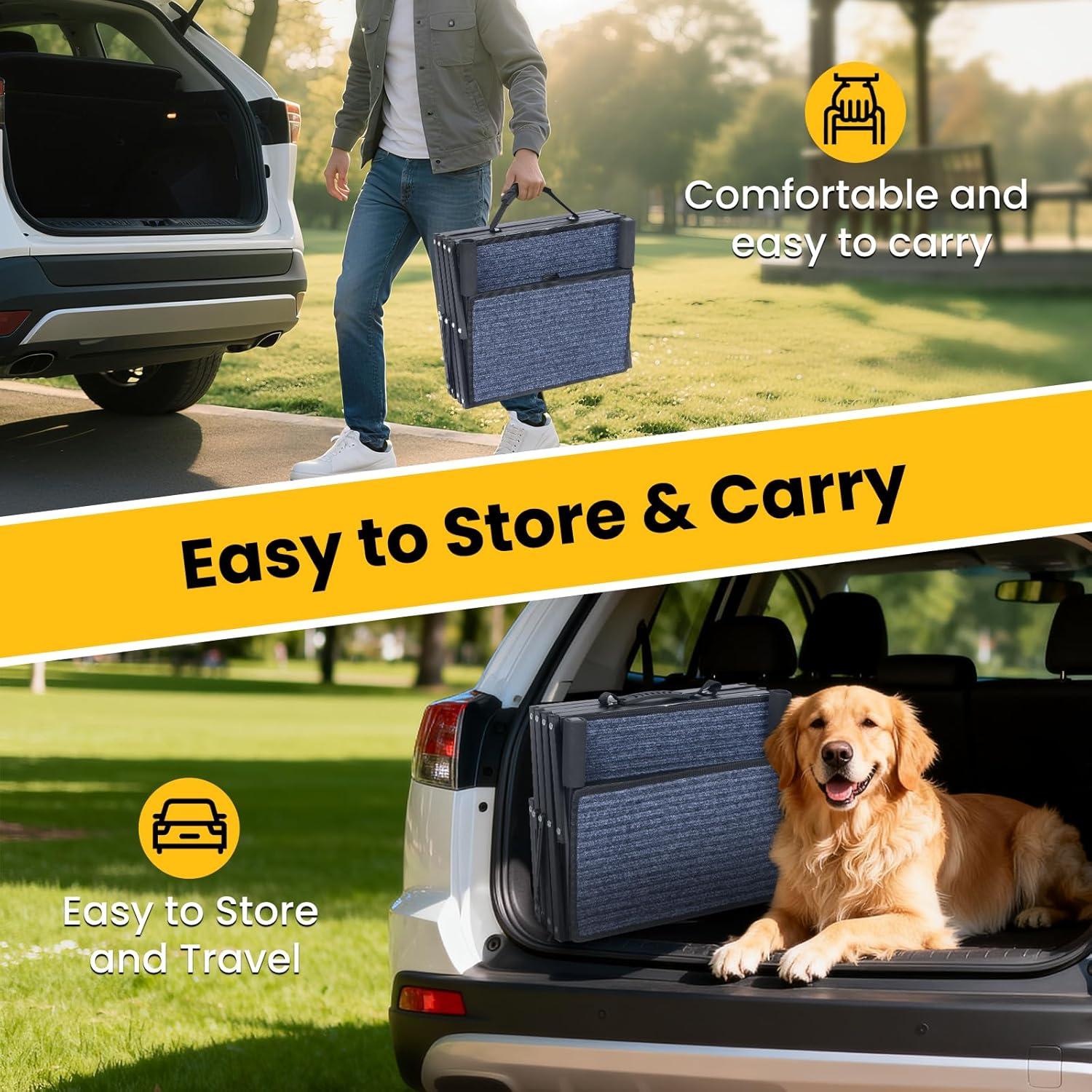 Rampa Plegable para Perros PALATALA - Soporta 90 kg, Antideslizante