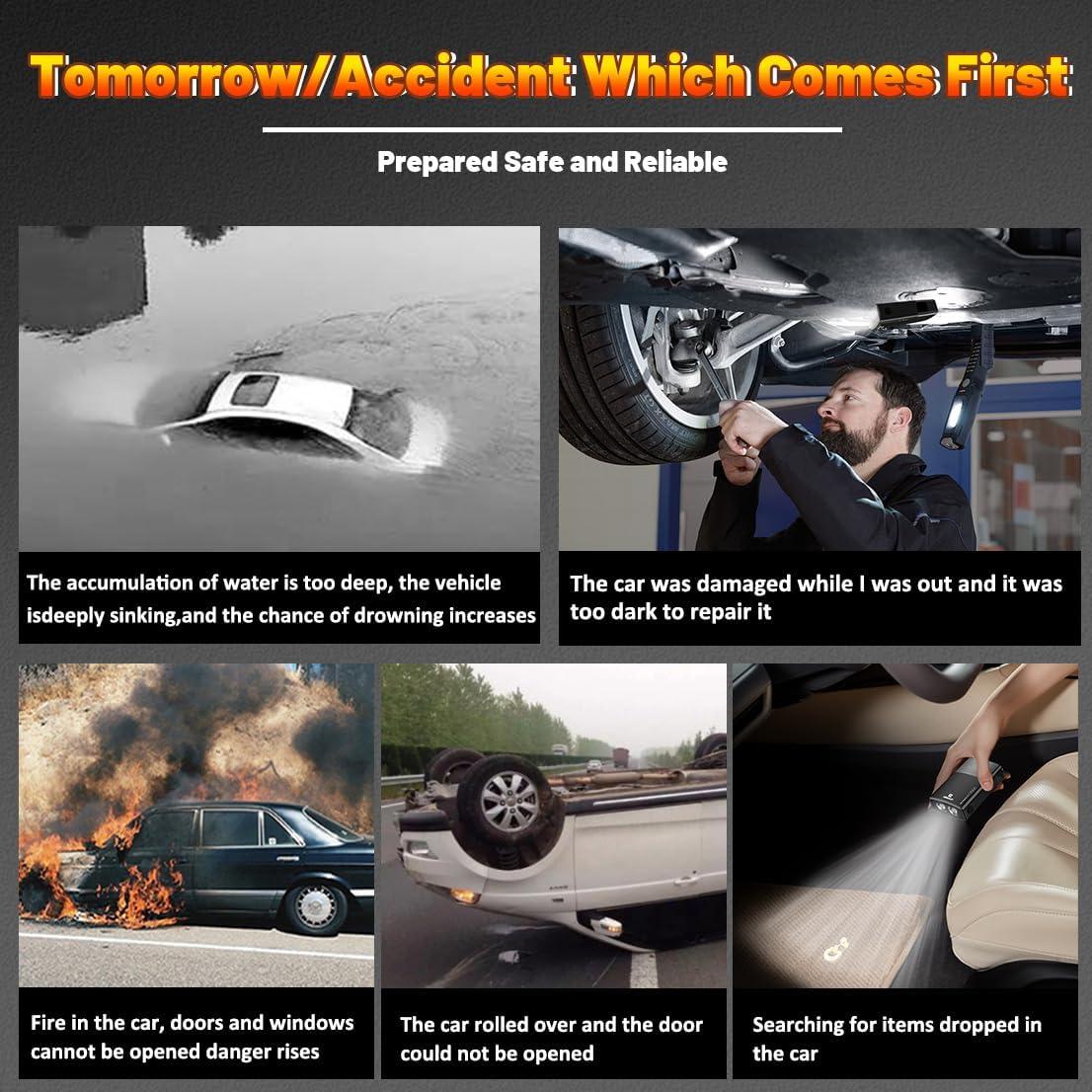 Martillo de Seguridad 3 en 1 Gemgong Cortador y Rompe Cristales