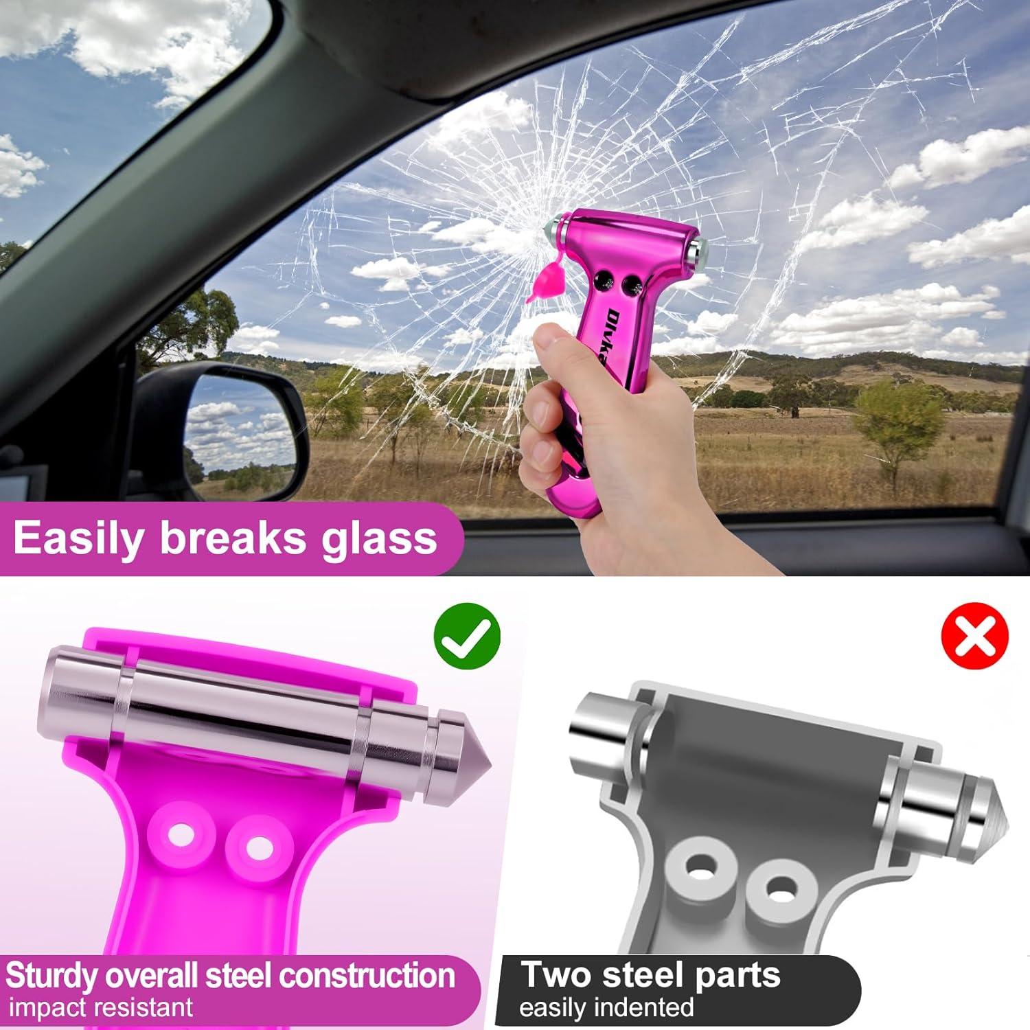Martillo de Seguridad Dlvkavo para Automóvil 3 en 1 Rosa