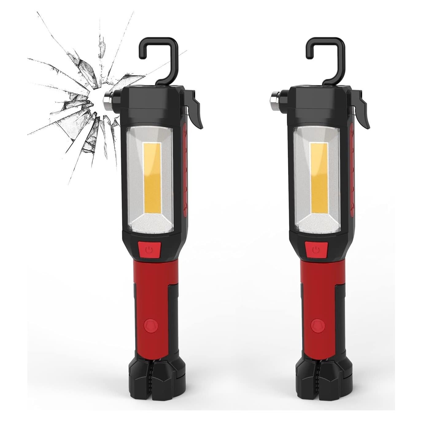 Maksone Herramienta de Emergencia 2 en 1 con Linterna LED