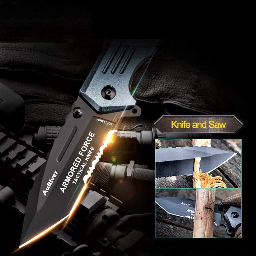 Cuchillo Plegable Multifuncional AuRiver 20.5 cm Acero 6 en 1