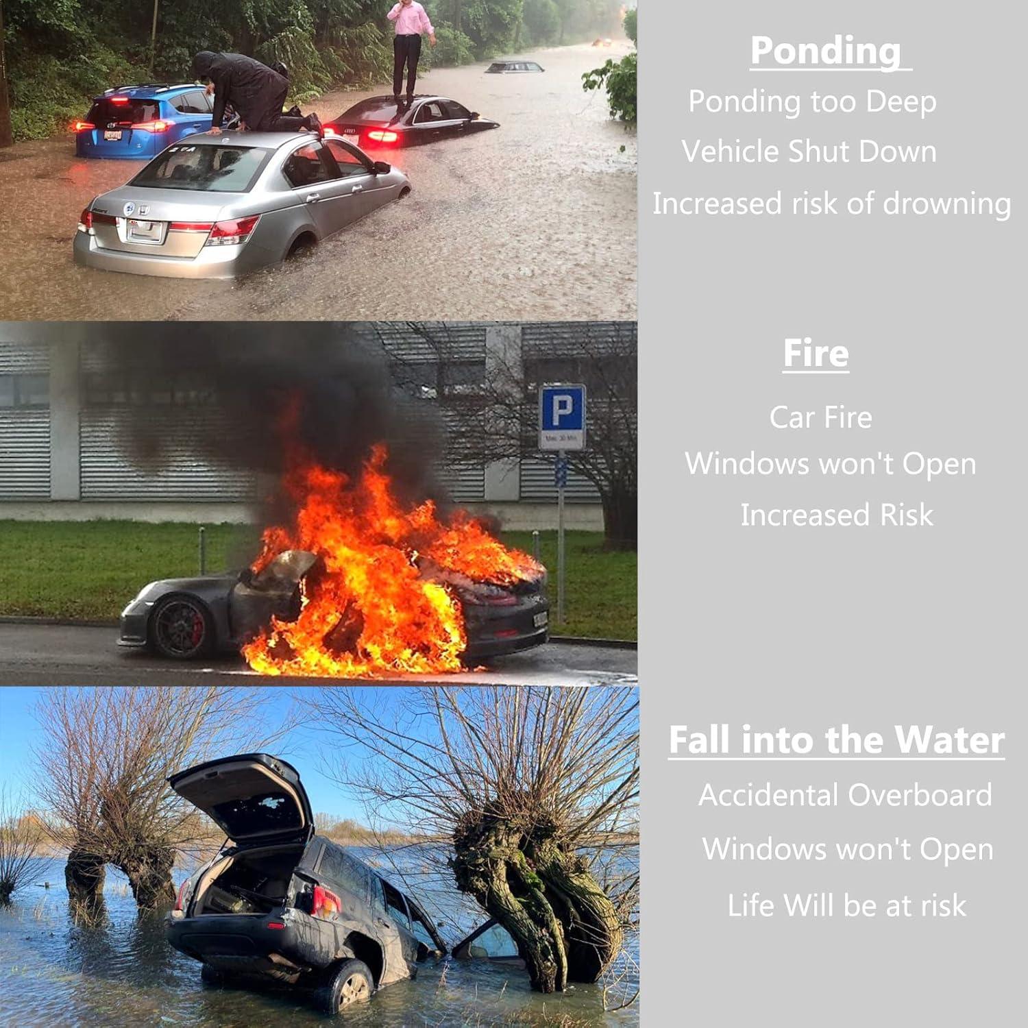 Herramienta de Escape de Auto COOSKIN VS-A2 2 en 1 Plata