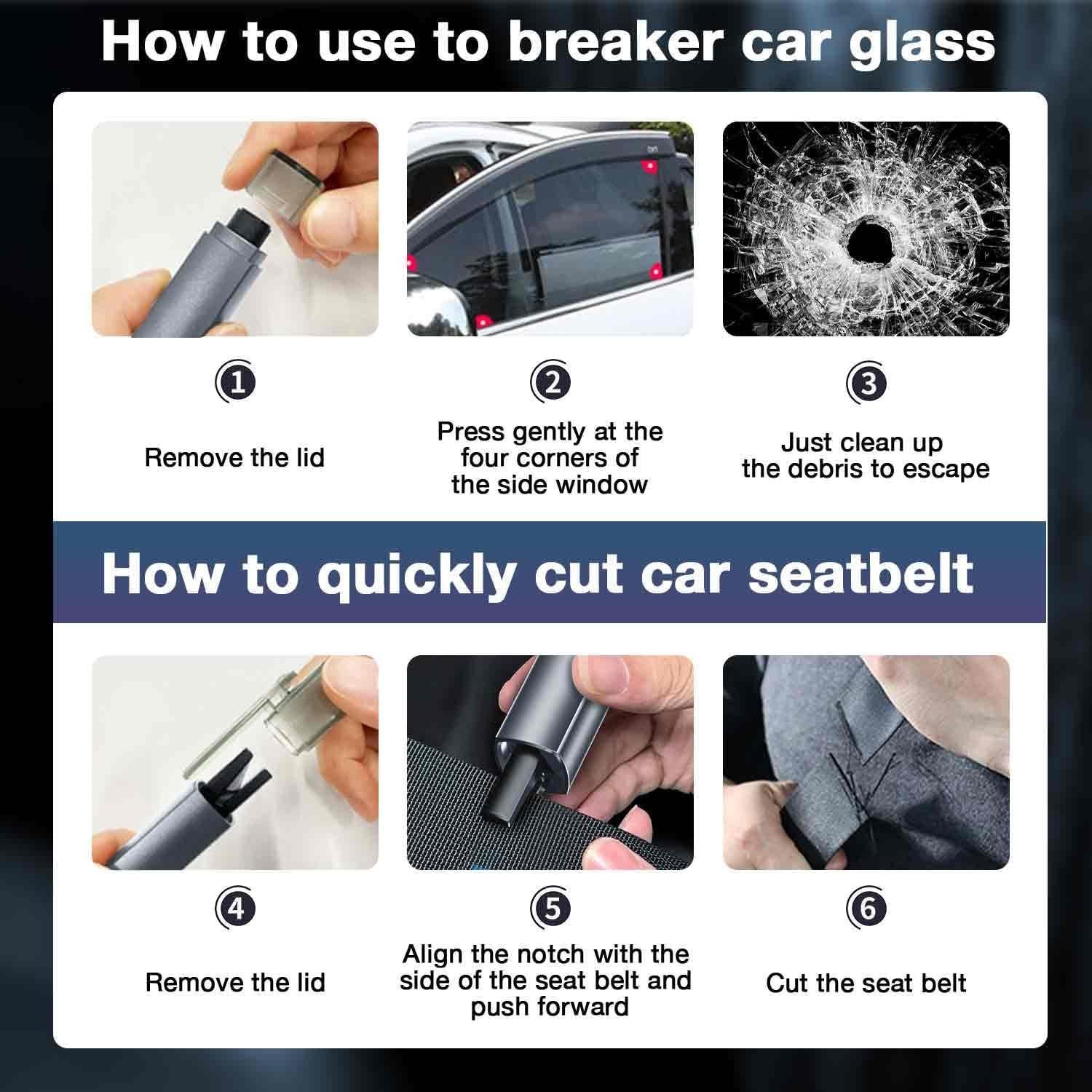 Cortador de Cinturón y Rompedor de Ventanas MOTORBUDDY 2-en-1