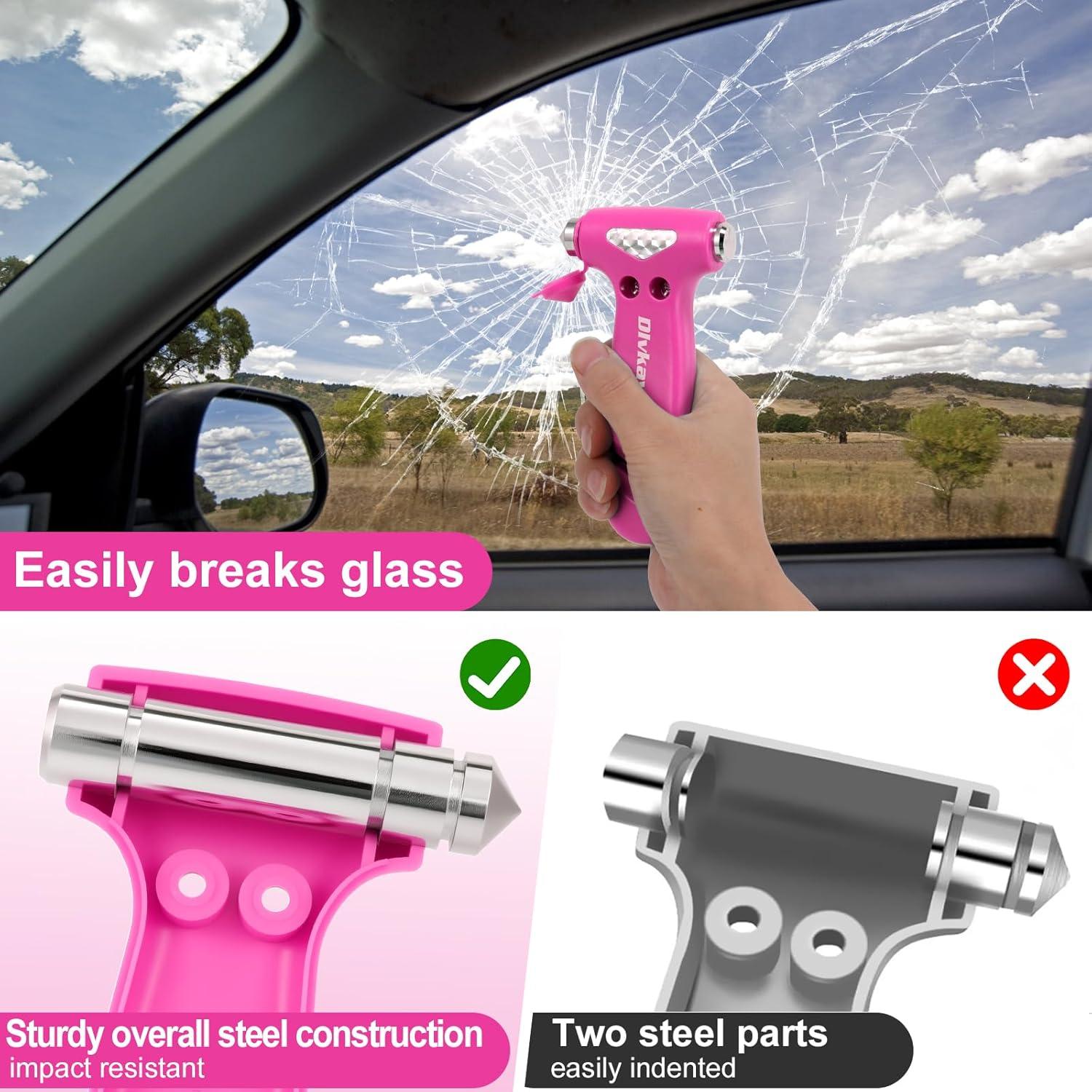 Rompe Ventanas Dlvkavo 3-en-1 Martillo de Seguridad Rosa