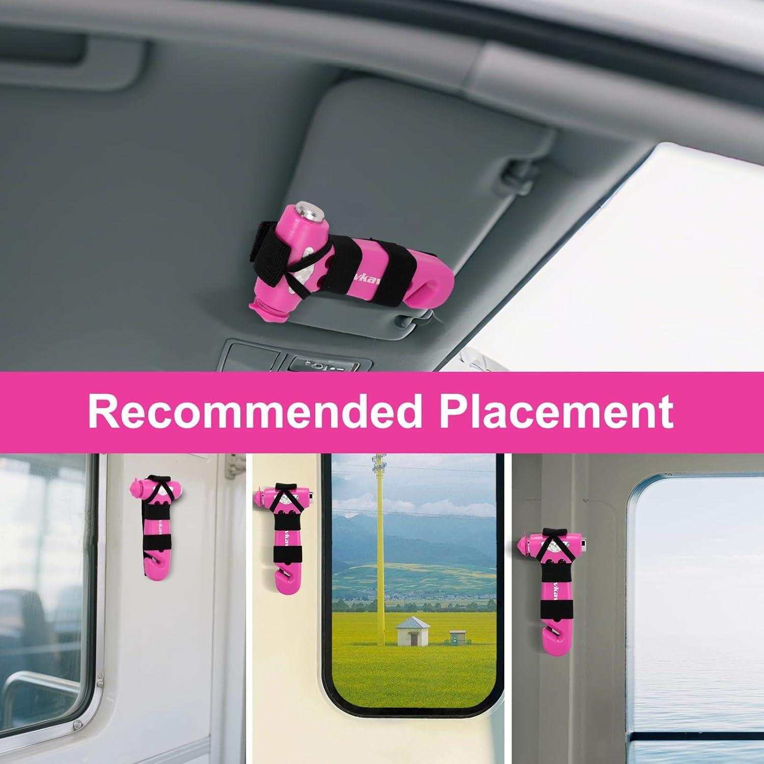 Rompe Ventanas Dlvkavo 3-en-1 Martillo de Seguridad Rosa