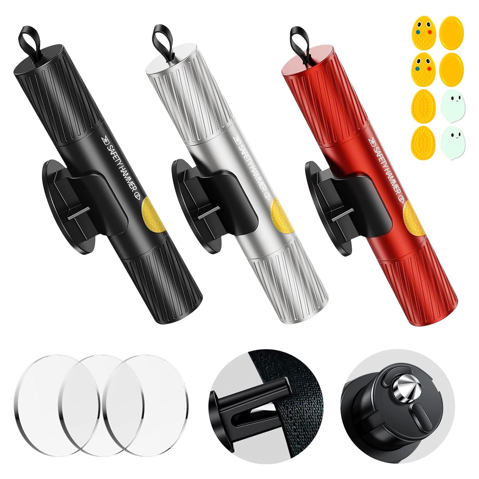 Martillo de Seguridad Gemgong Safehammer 2 en 1 Rompe Cristales