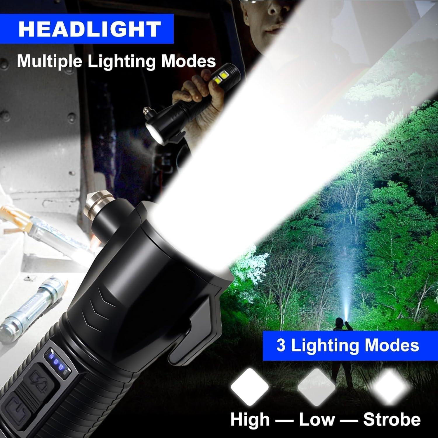 Linterna de Emergencia GEEBONFLUGENS 2000 Lúmenes USB 108g