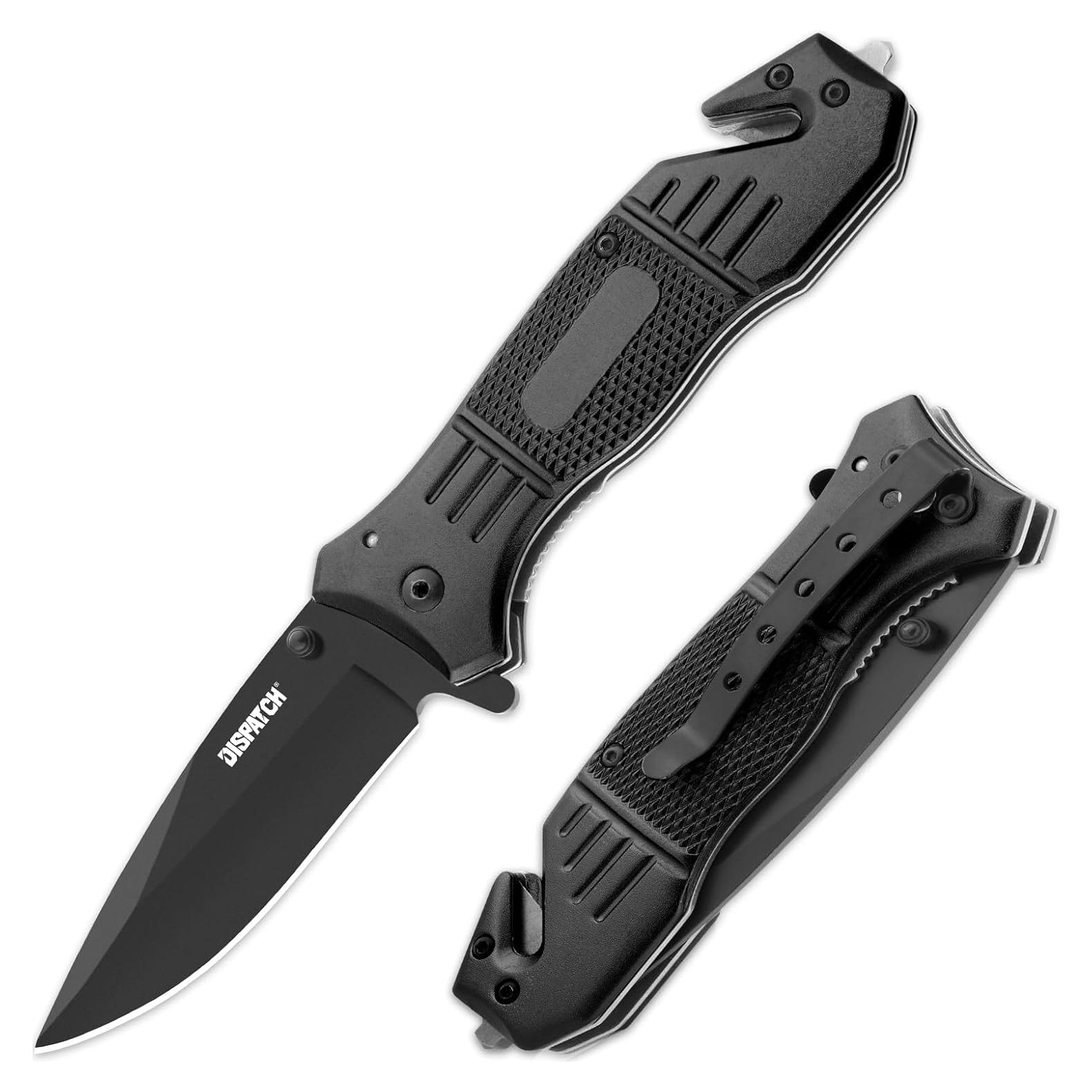 Cuchillo de bolsillo Dispatch EDC 8.5 cm con rompevidrios y cortador