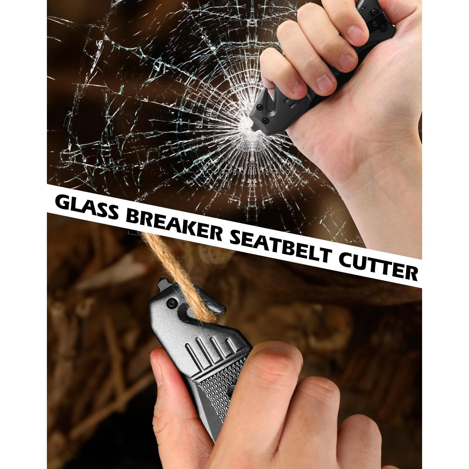 Cuchillo de bolsillo Dispatch EDC 8.5 cm con rompevidrios y cortador