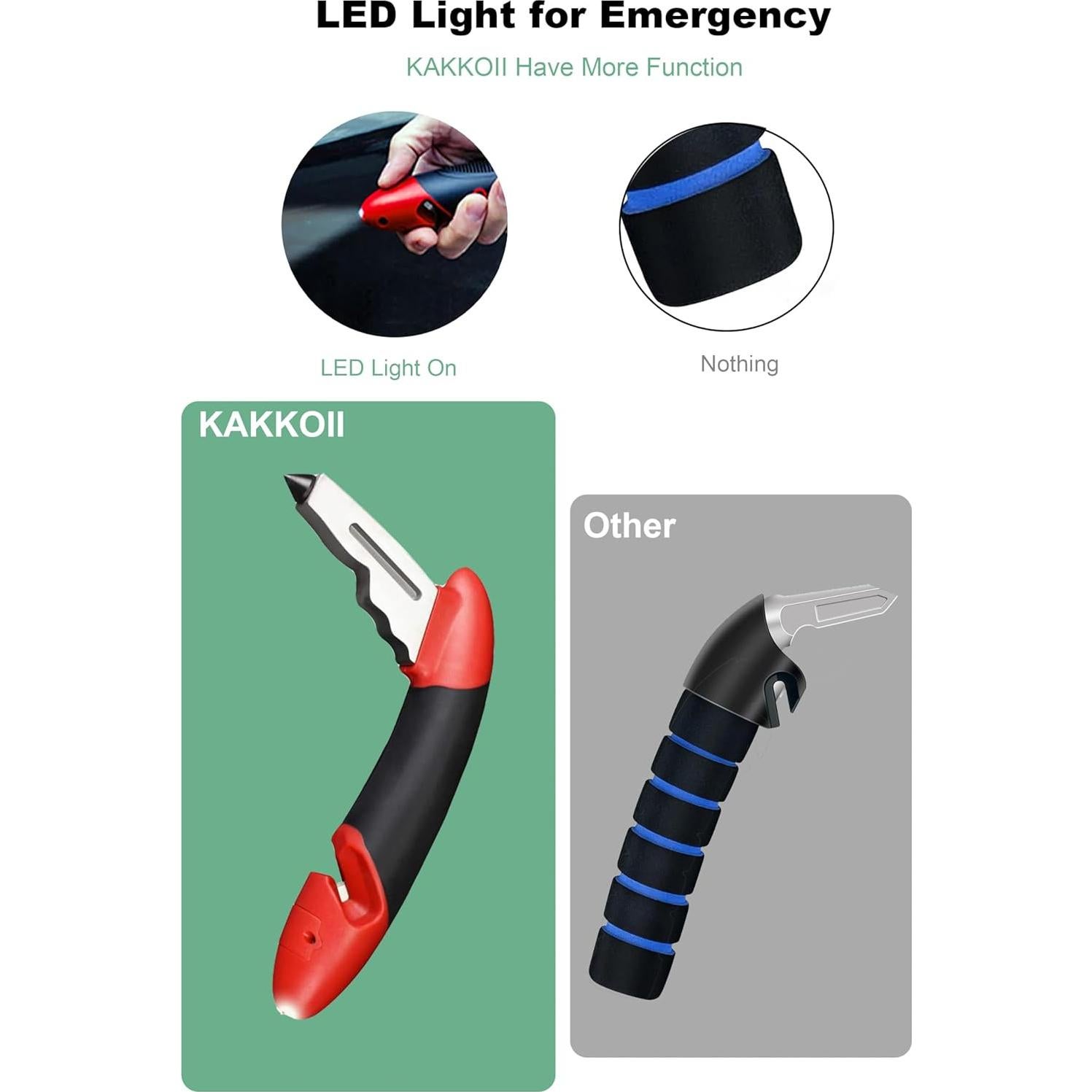 Asa de Ayuda para Auto KAKKOII 5 en 1 con Linterna LED