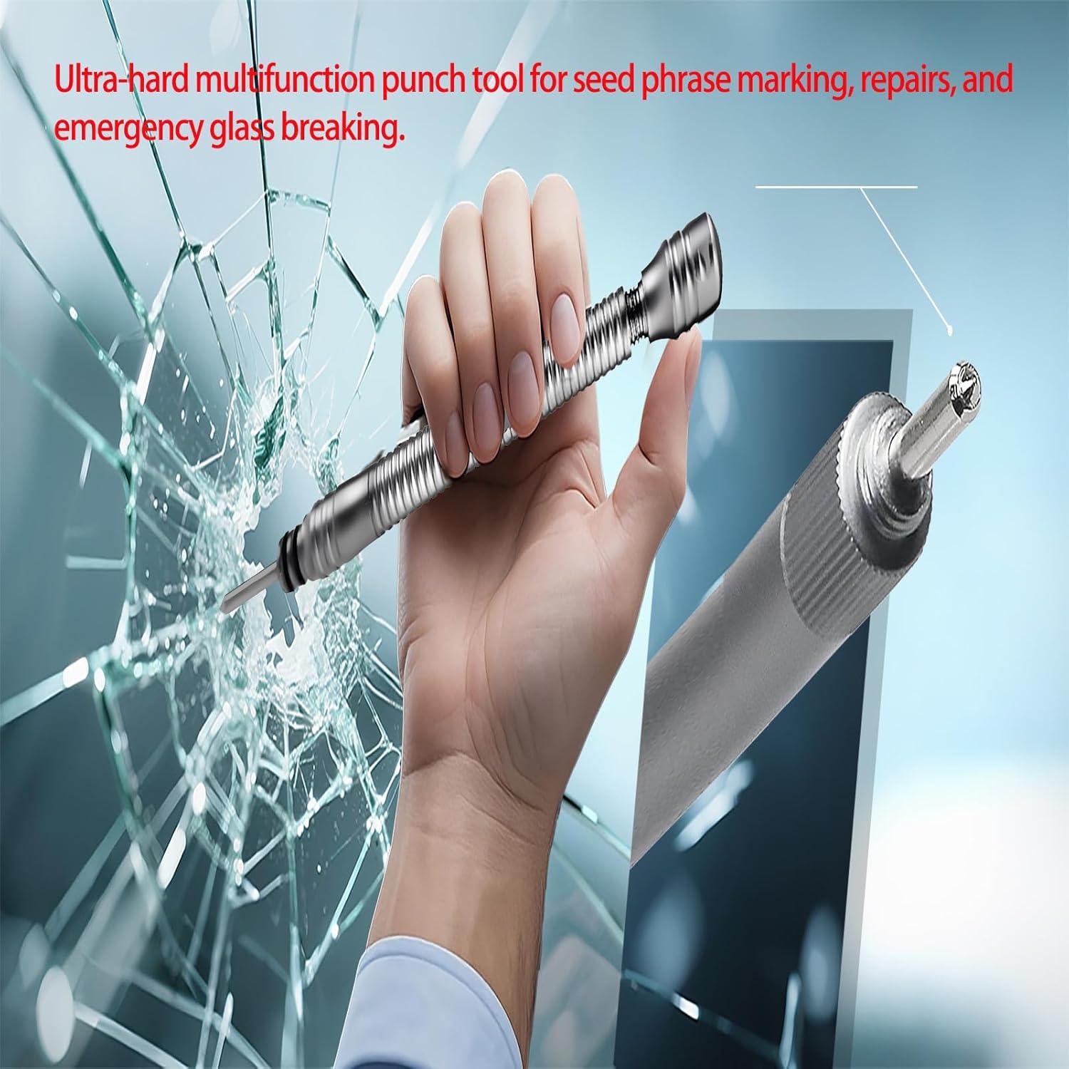 Bolígrafo Rompevidrios Btcdove - Acero Tungsteno, 17.2 cm