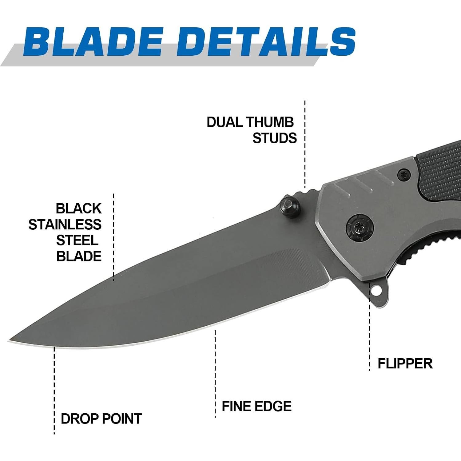 Cuchillo de bolsillo plegable Hotpoint EDC con herramientas 20.3cm