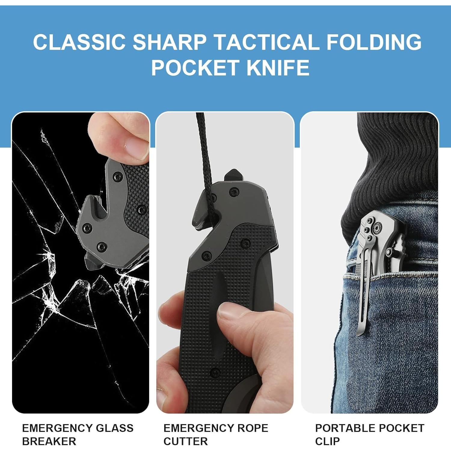 Cuchillo de bolsillo plegable Hotpoint EDC con herramientas 20.3cm