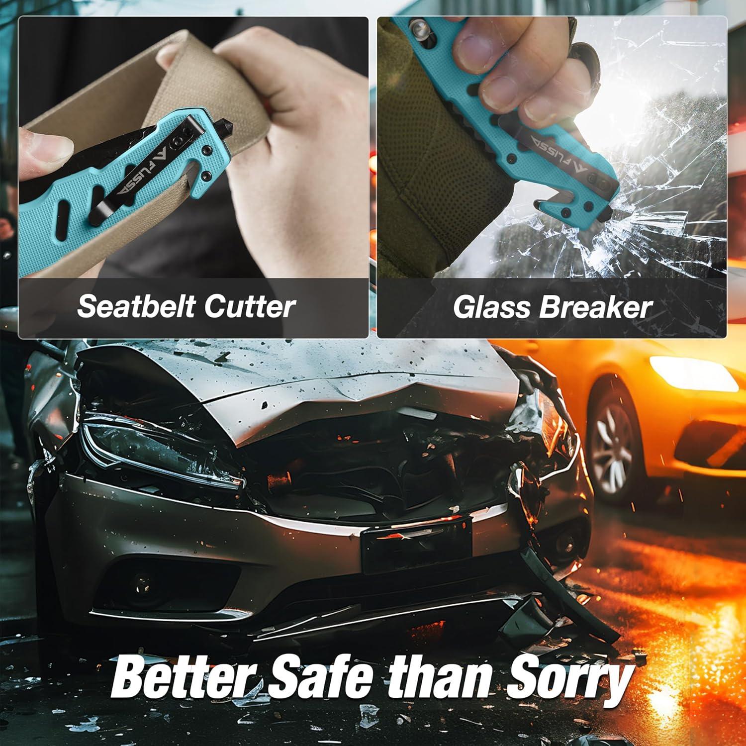 Cuchillo Plegable FLISSA Azul 9 cm Hoja Acero Inoxidable EDC