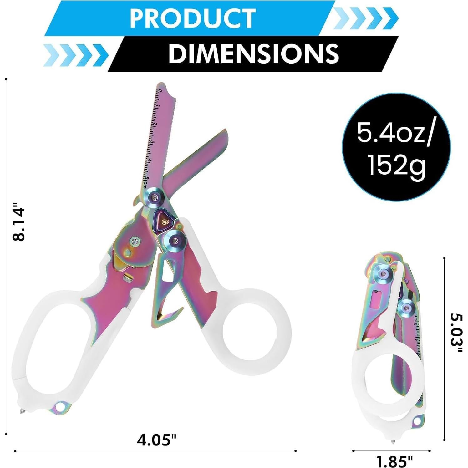 Tijeras de Trauma 6 en 1 JUNWUXY Acero Inoxidable Multifuncionales