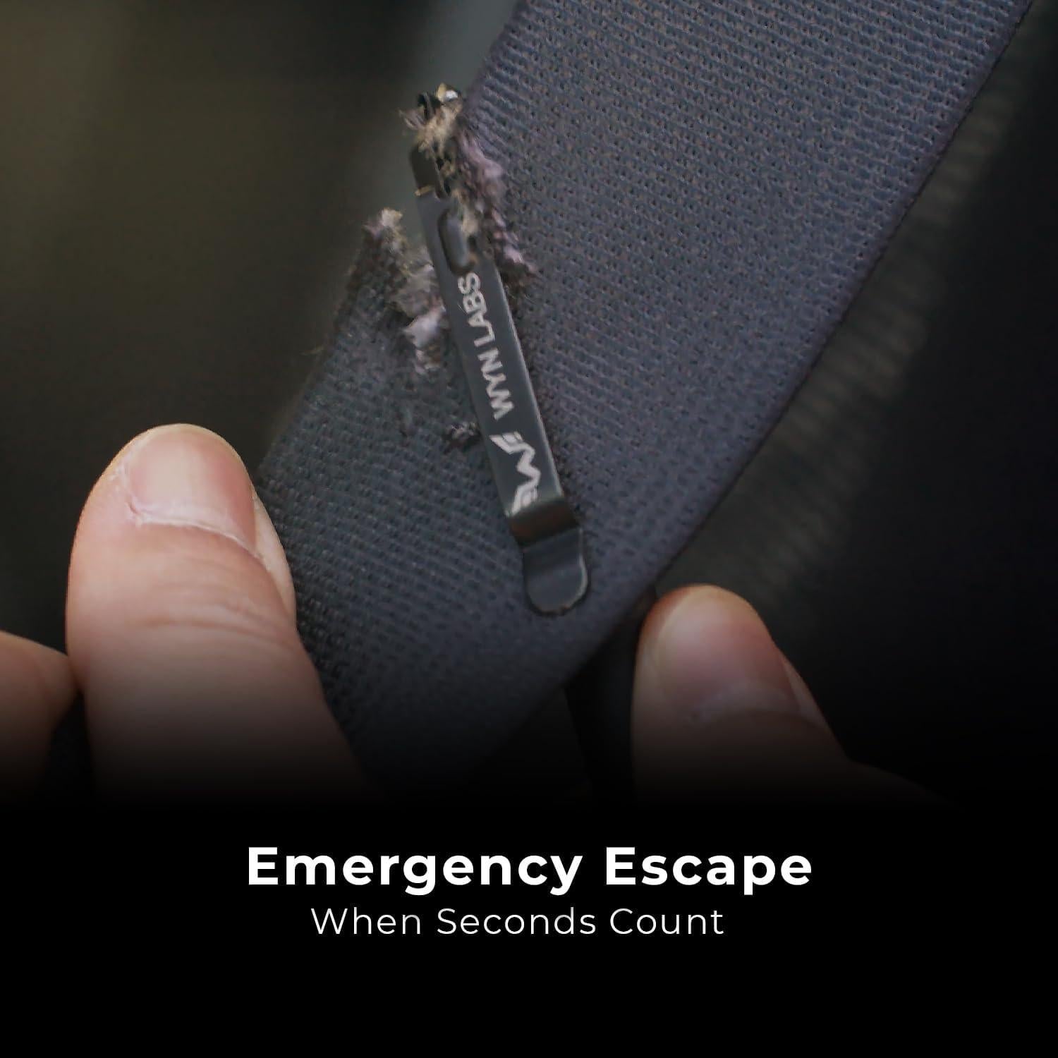 Bolígrafo Táctico Surevival WYN LABS con Cortador de Cinturón