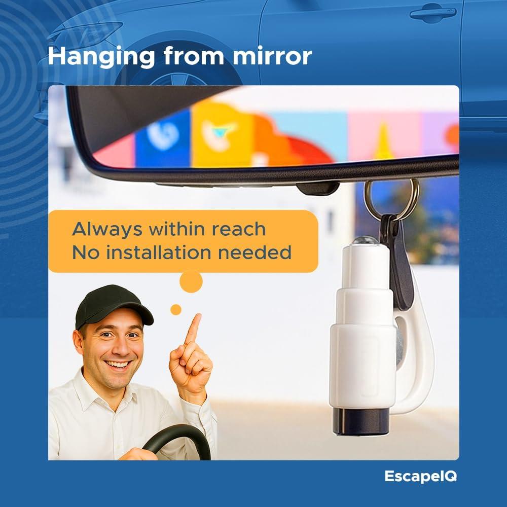 Herramienta de Escape de Emergencia SHIAKIDI 2 en 1 Cortador y Rompedor