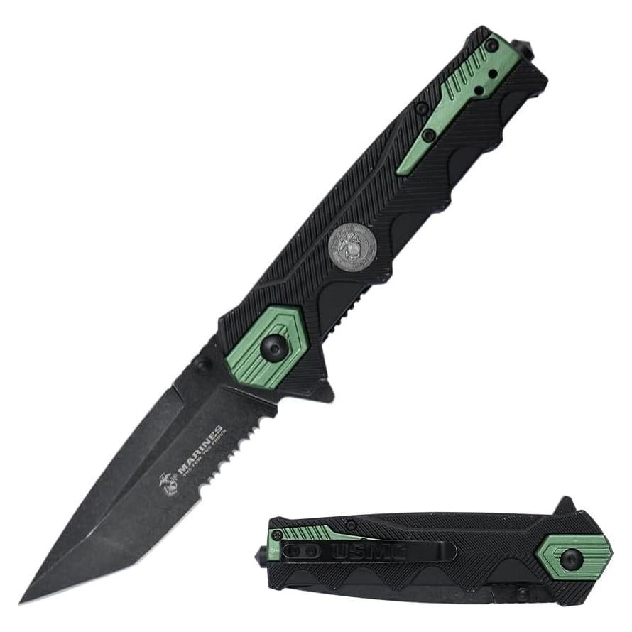 Cuchillo Plegable Táctico MTECH USA 21.59 cm Verde EDC