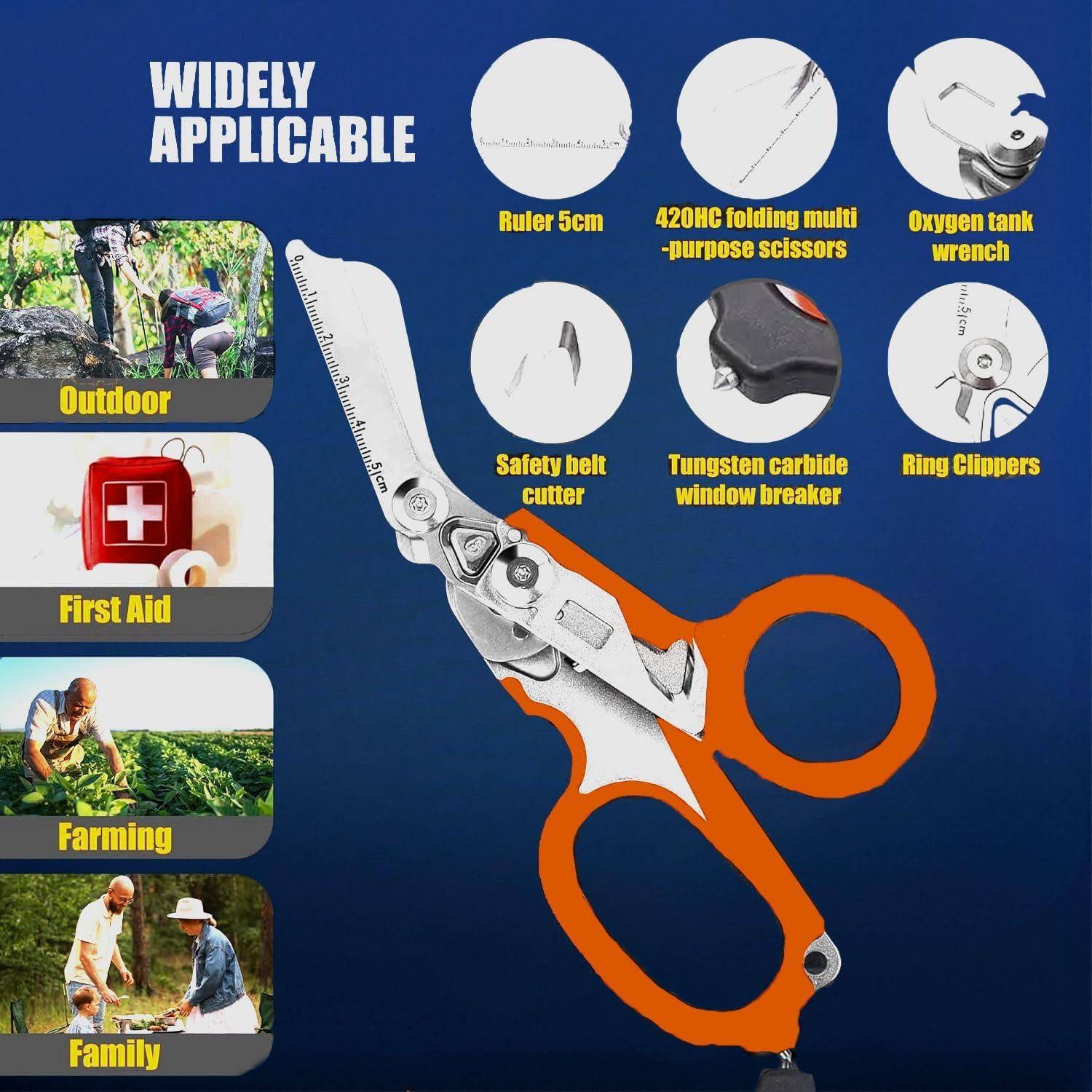 Tijeras de Trauma Raptor MAD Spark 6 en 1 Naranja