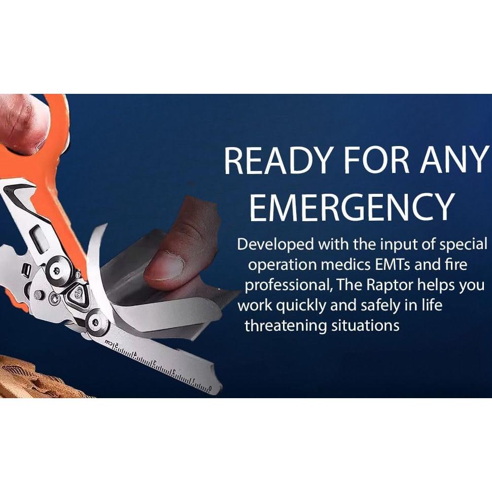 Tijeras de Trauma Raptor MAD Spark 6 en 1 Naranja
