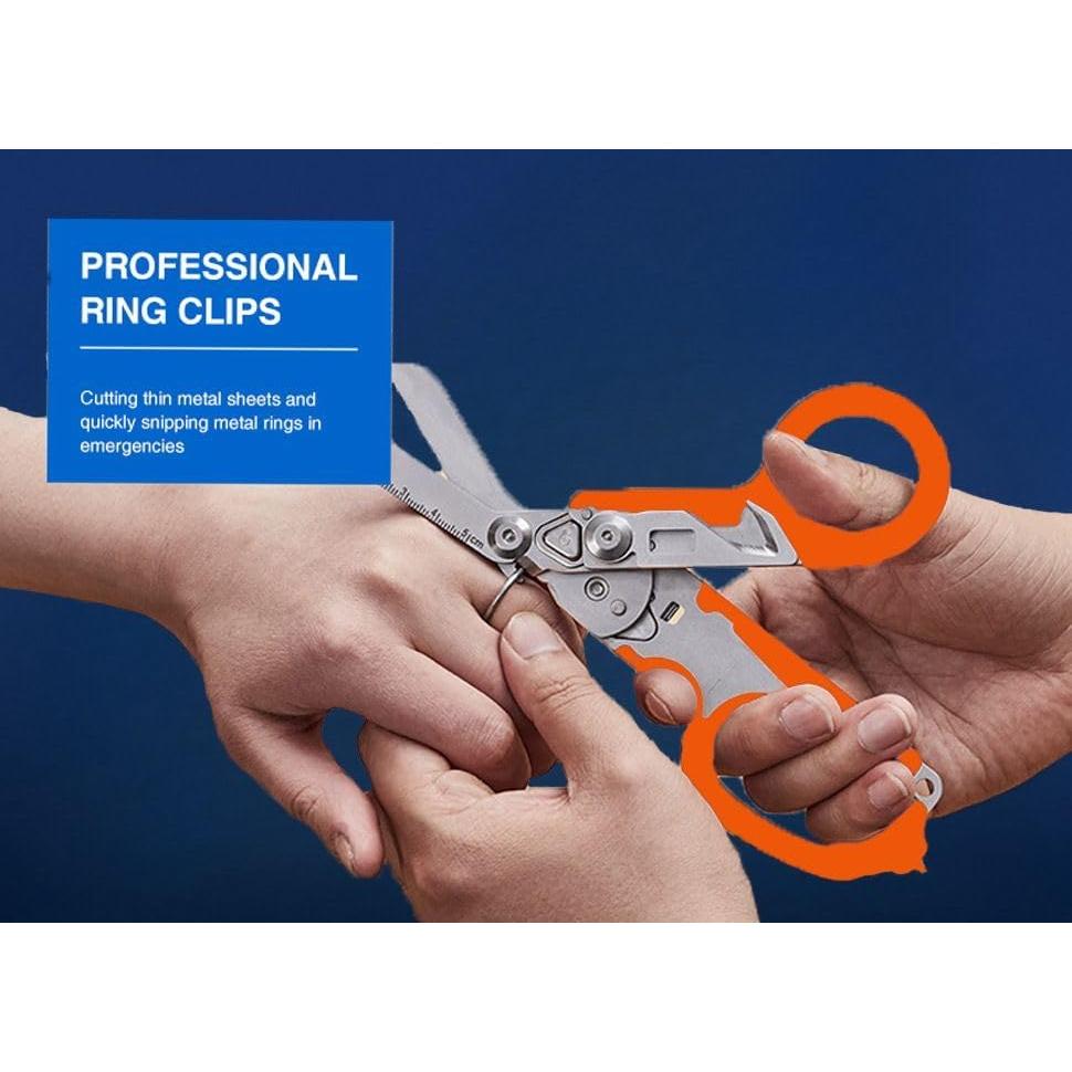 Tijeras de Trauma Raptor MAD Spark 6 en 1 Naranja