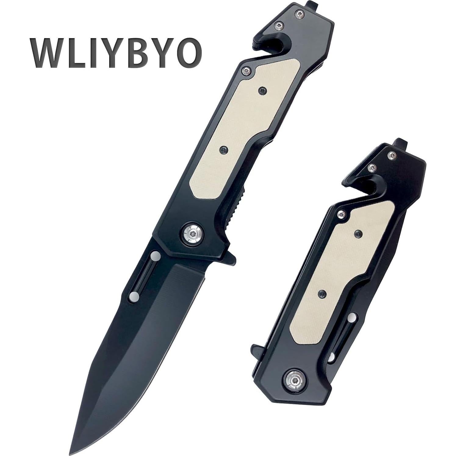 Cuchillo de bolsillo Wliybyo DA316 plegable con rompevidrios