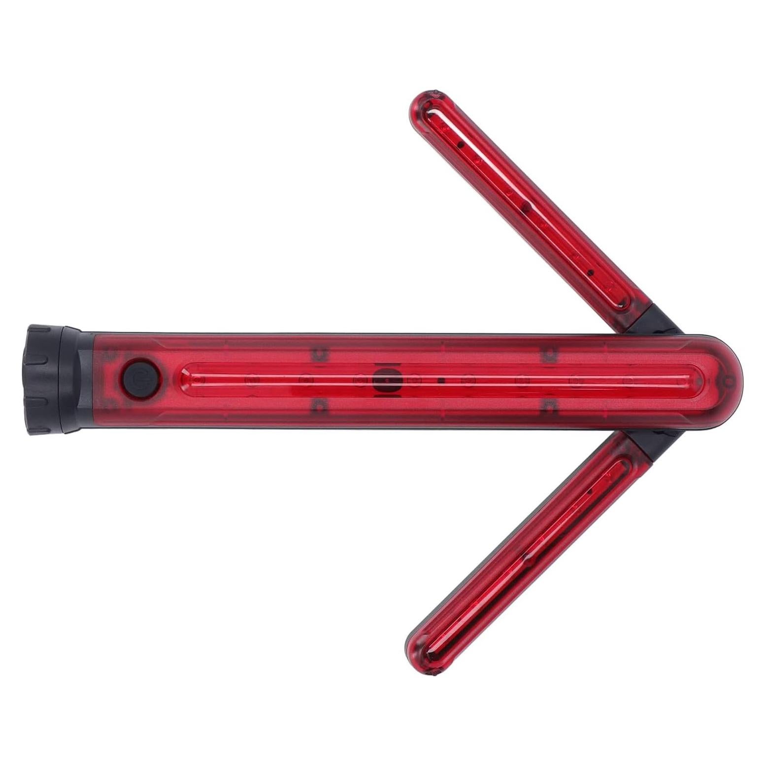 Baton de Seguridad Vial LED Focket con Luz Roja y Base Magnética