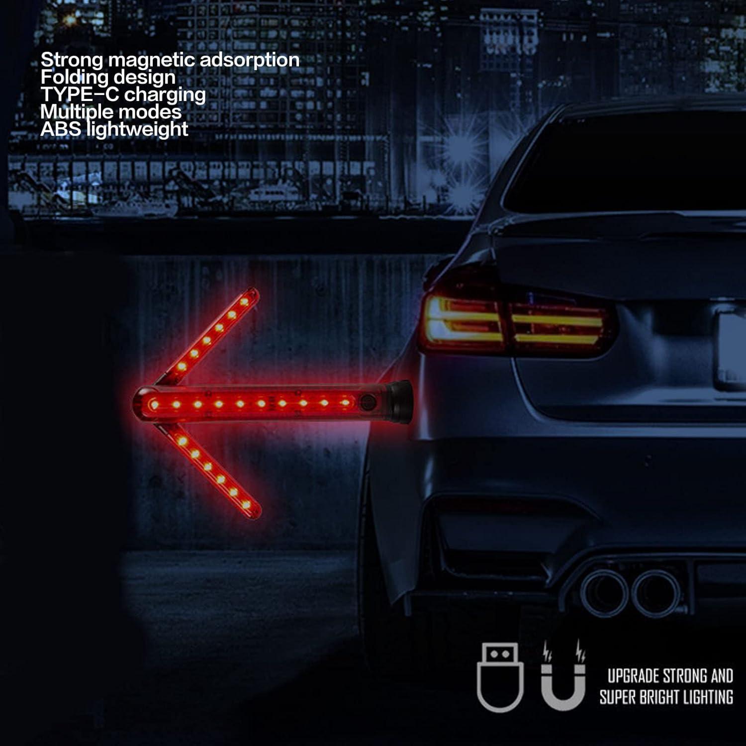 Baton de Seguridad Vial LED Focket con Luz Roja y Base Magnética