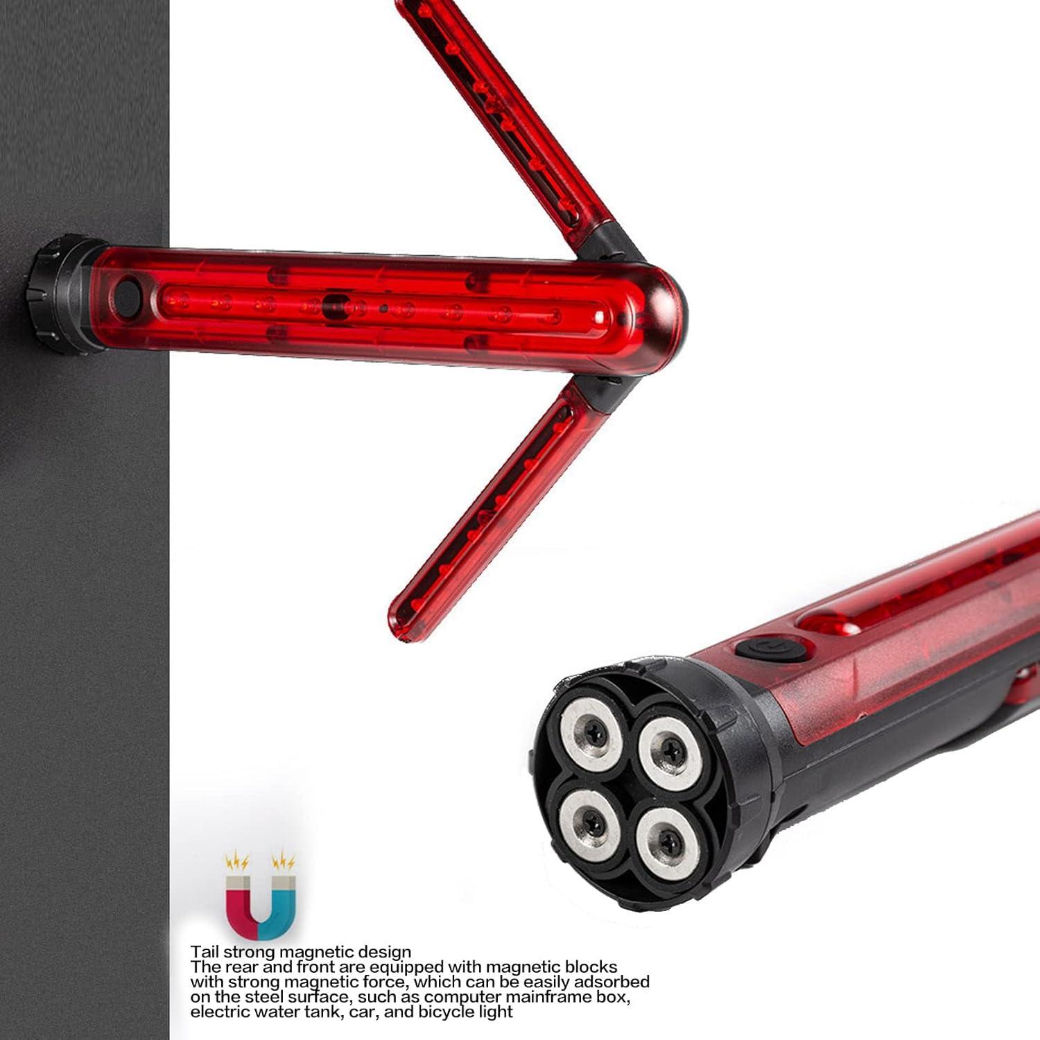 Baton de Seguridad Vial LED Focket con Luz Roja y Base Magnética