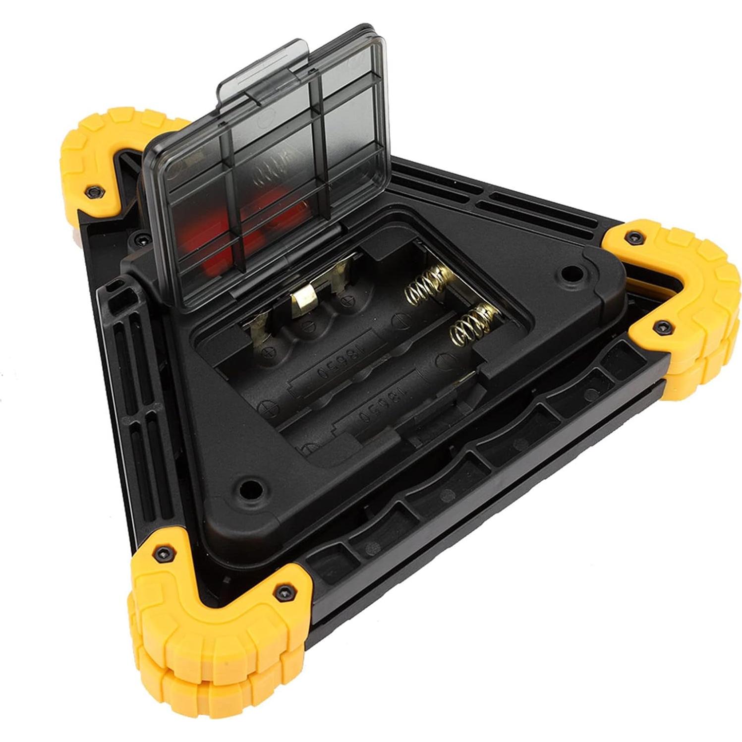 Triángulo de Advertencia LED Lwuey 18x18cm Recargable