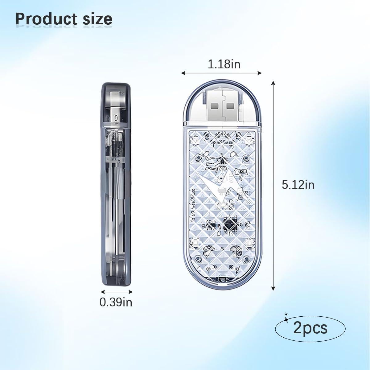 Luces de Advertencia LED Sandfren para Puertas de Coche 2PCS Azul