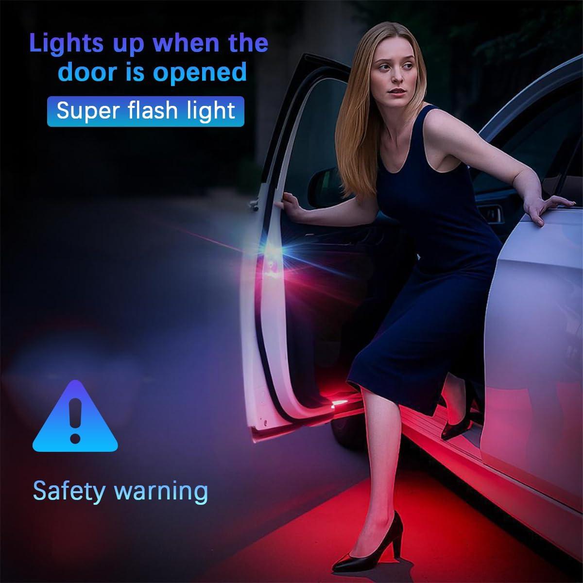 Luces de Advertencia LED Sandfren para Puertas de Coche 2PCS Azul