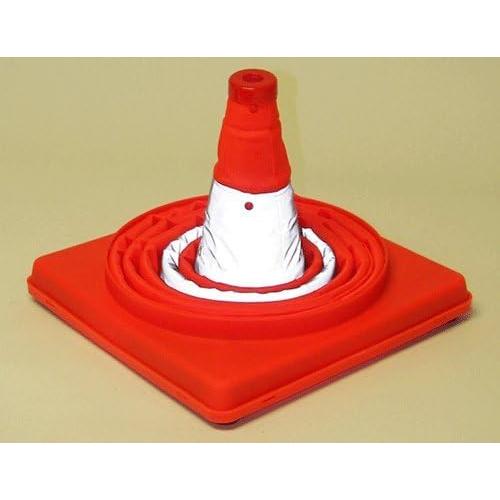 Cono de Seguridad Plegable Eurow 71 cm con Luz LED Naranja