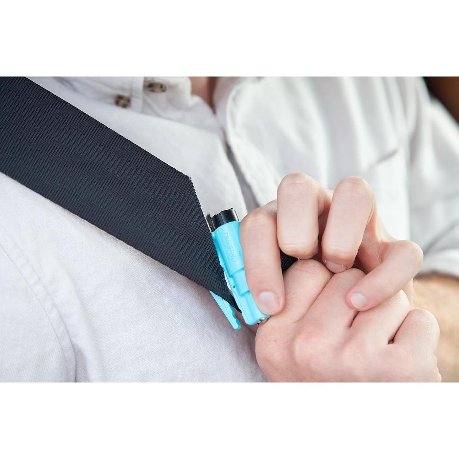 resqme Cortador de Cinturón y Rompedor de Ventanas 2-en-1 - Paquete de 25 - Amarillo