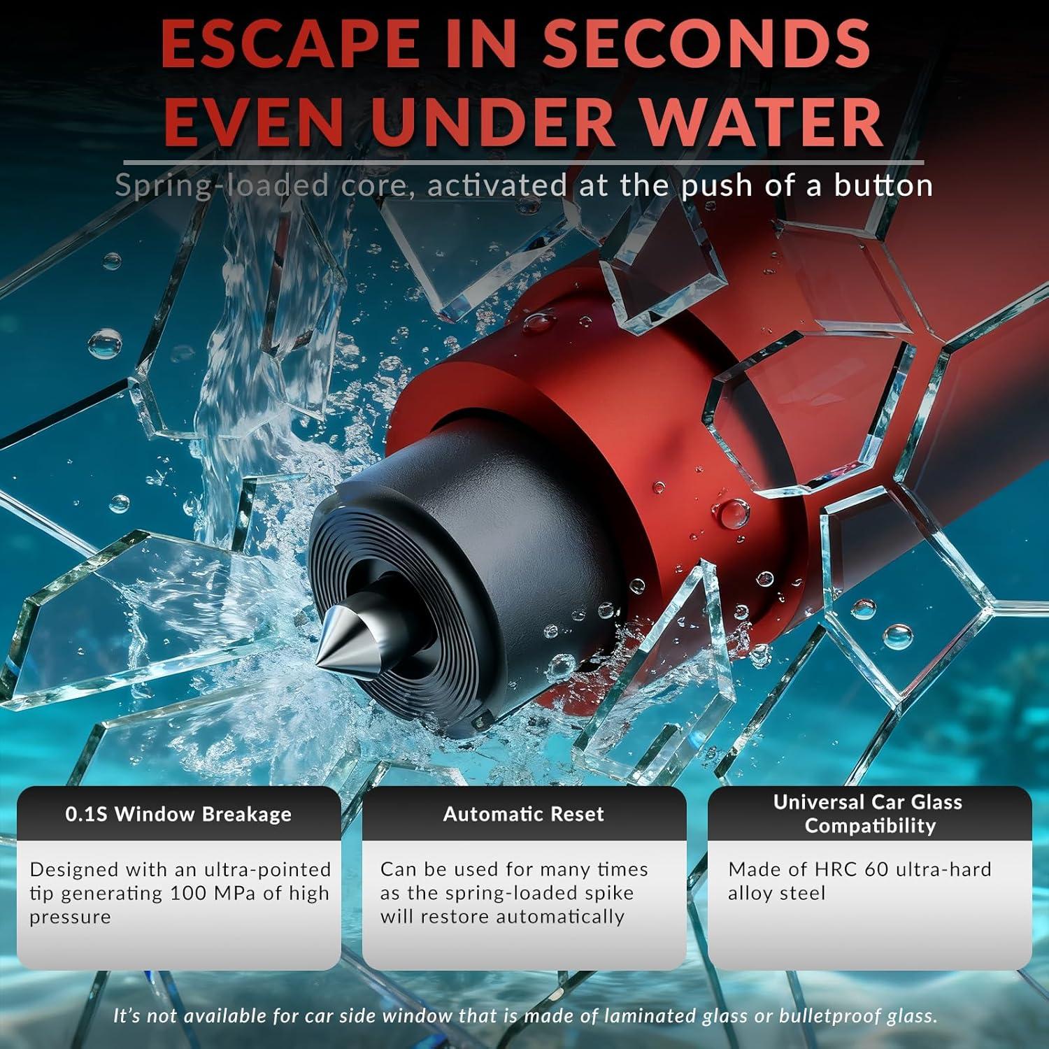 Paquete de 4 Martillos de Seguridad AOVSTOXIC XL-002