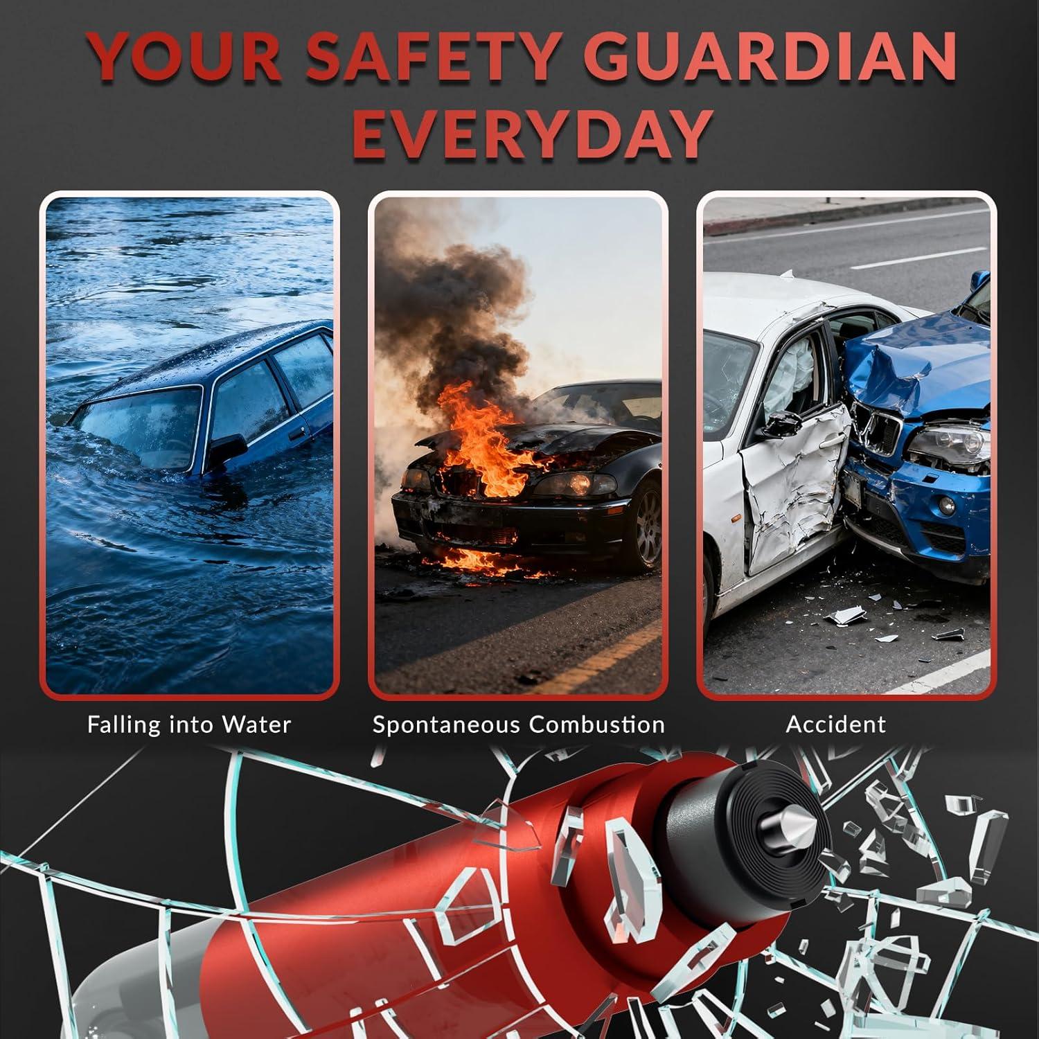 Paquete de 4 Martillos de Seguridad AOVSTOXIC XL-002