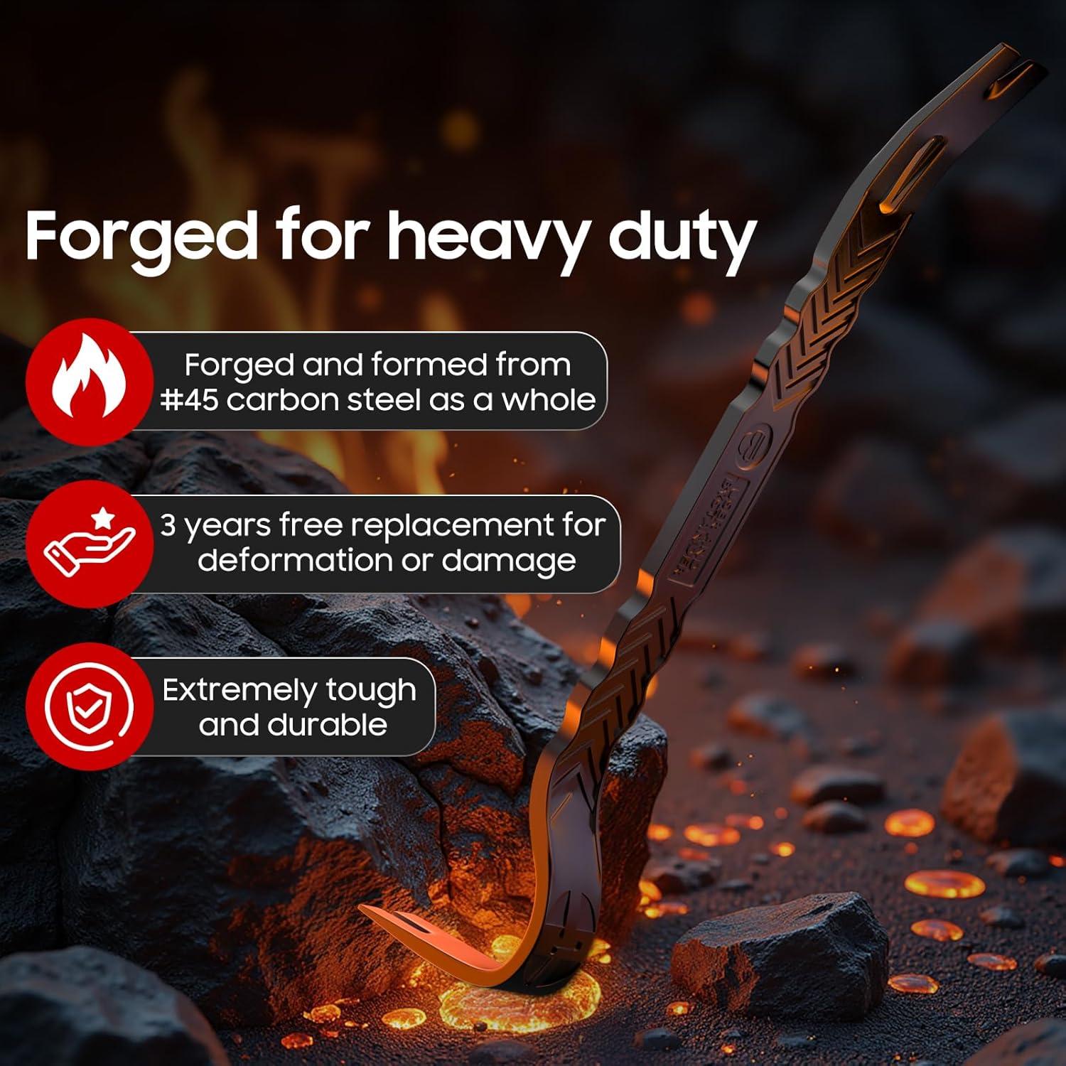 Barra de palanca plana MP BATT 38.1 cm acero al carbono azul