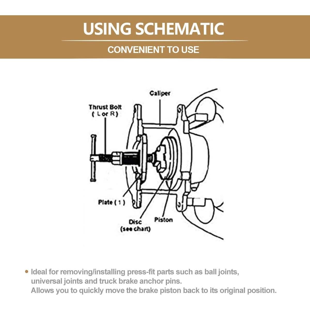 Herramienta de Retroceso de Pistón de Freno YanTone Universal