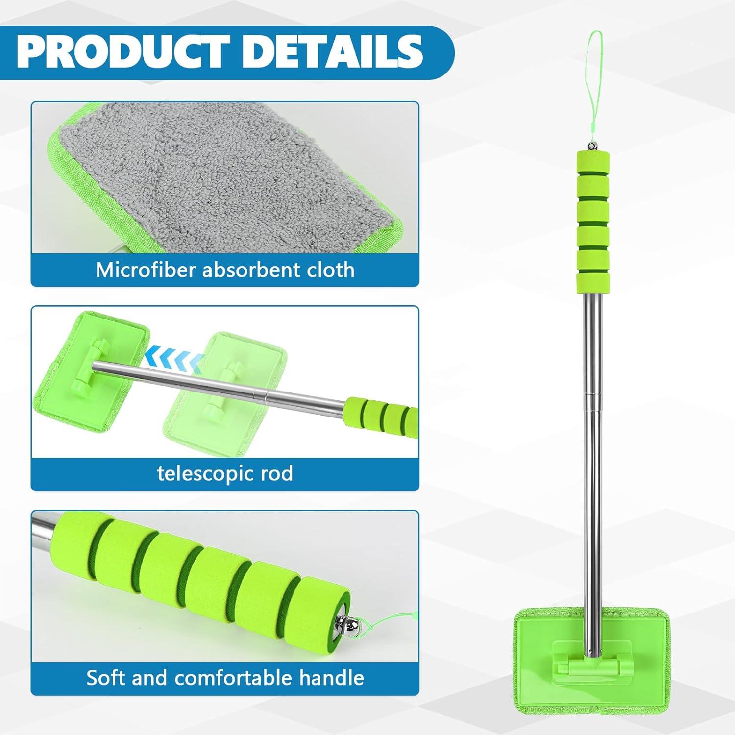 Limpiaparabrisas de Coche Hbxdeco con Mango Extensible y Microfibra