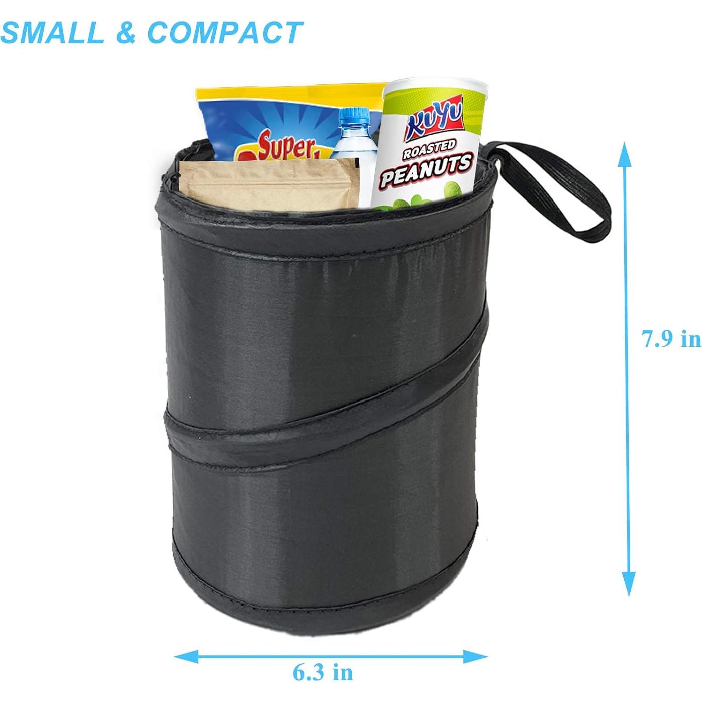 Basurero Plegable para Auto KITBEST 2 Pack Negro 1 Galón