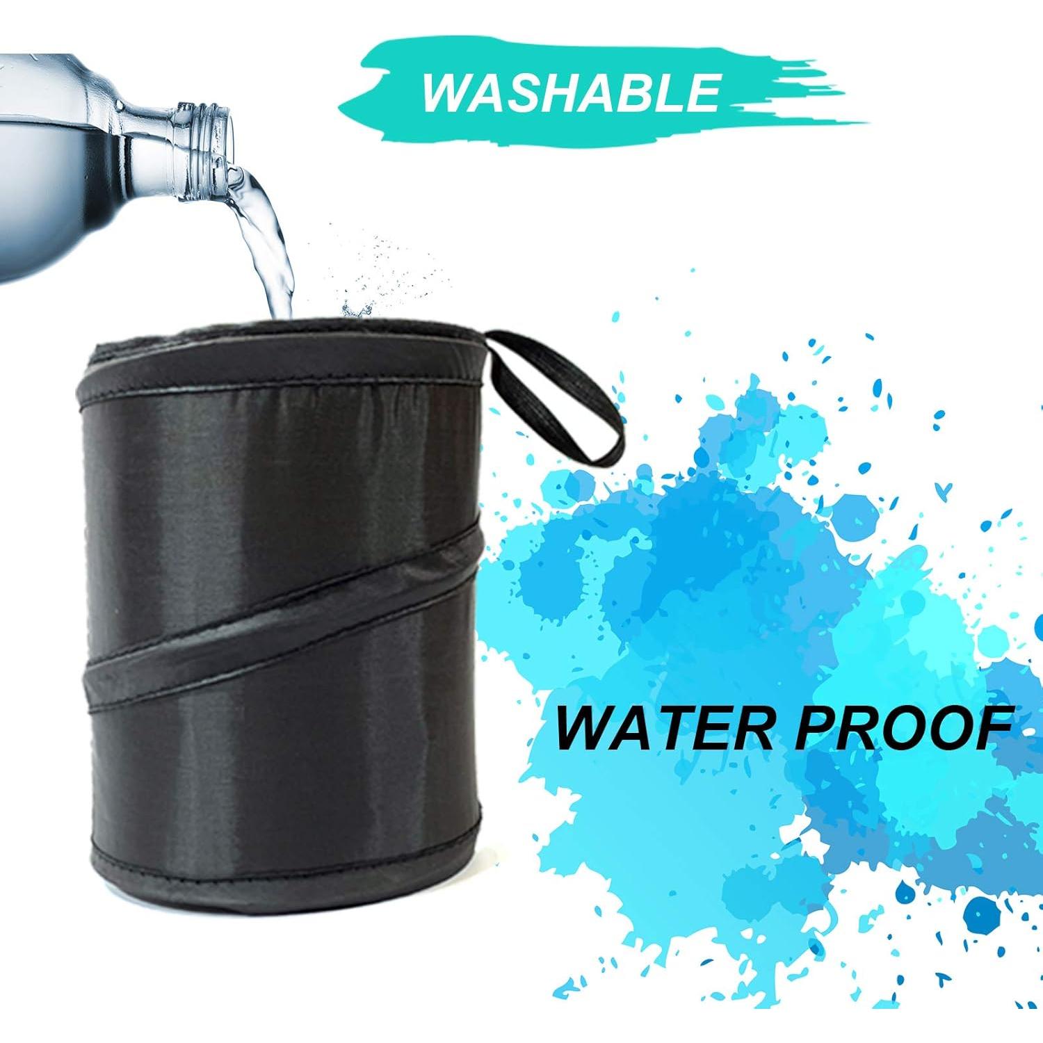 Basurero Plegable para Auto KITBEST 2 Pack Negro 1 Galón