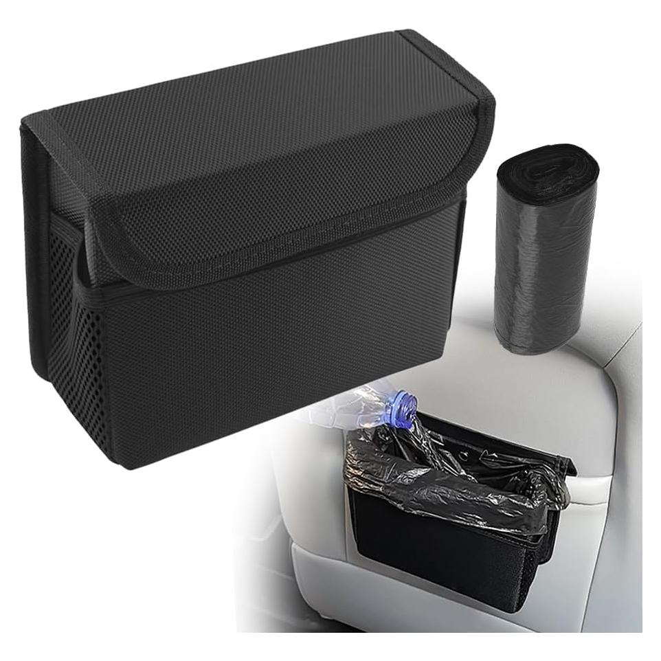 Cubeta de Basura Plegable Figpade para Auto con Tapa Magnética